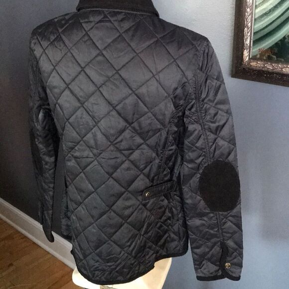 Clover/Bobby Jones black quilted/corduroy trim jkt - Picture 5 of 7